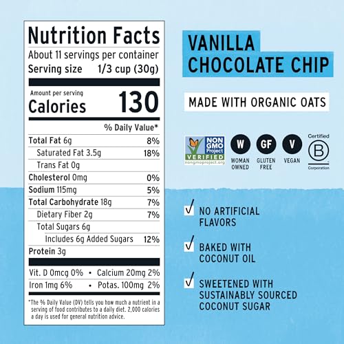 Image of Purely Elizabeth, Granola Ancient Grain Vanilla Chocolate Chip, 12 Ounce
