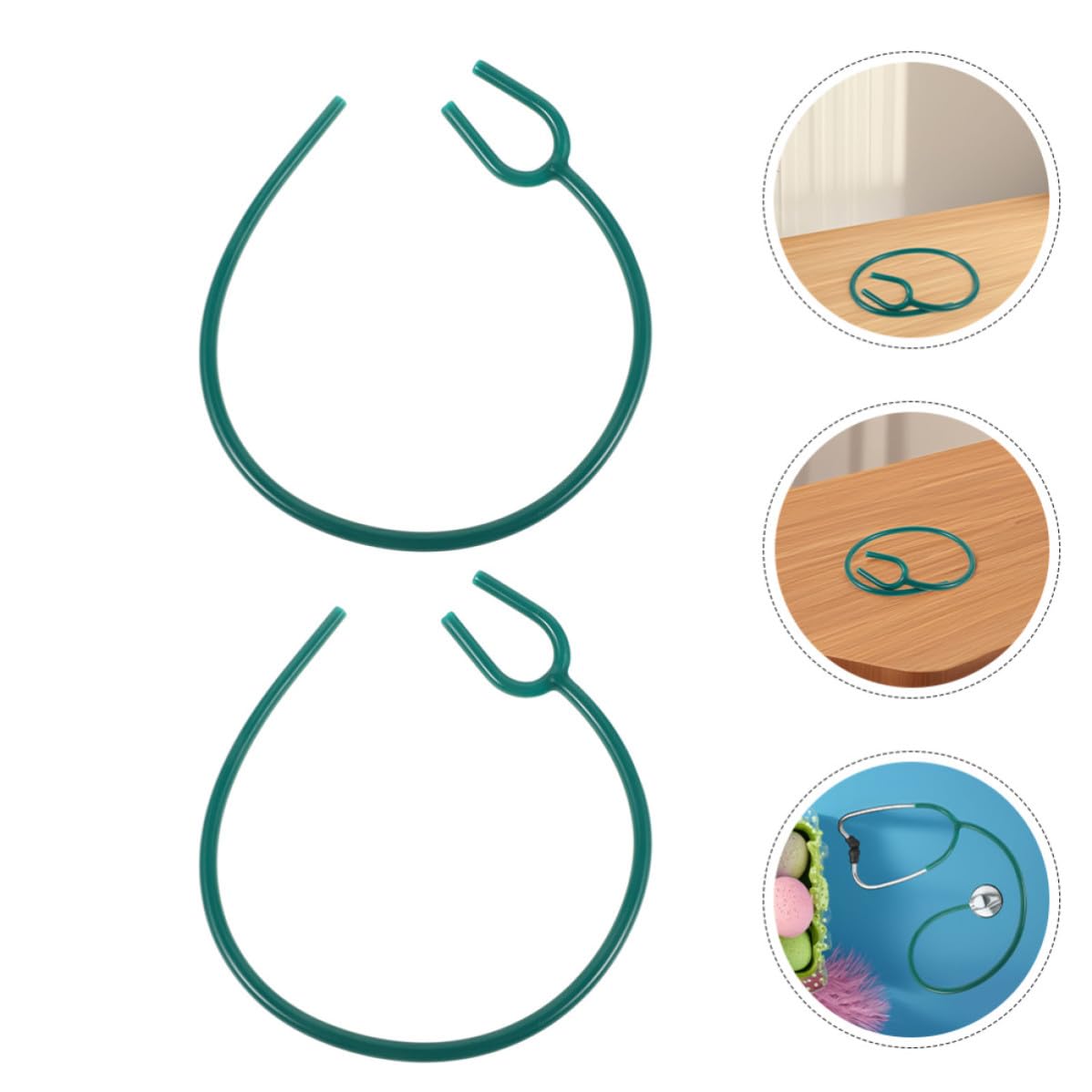 KICHOUSE 2pcs Green PVC Stethoscope Replacement Tubing Y-Tube Soft Flexible Stethoscope Tube Accessory for Equipment Repair and Replacement