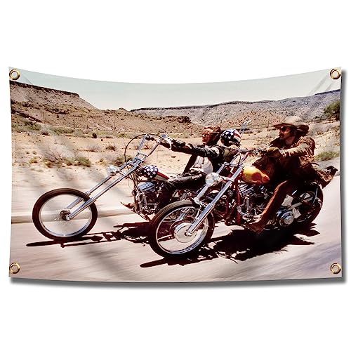 ENMOON Easy Rider Poster Tapestry Flag Wall Banner Film Fonda Hopper Giant Tapestry Print 3x5Ft Home Decor