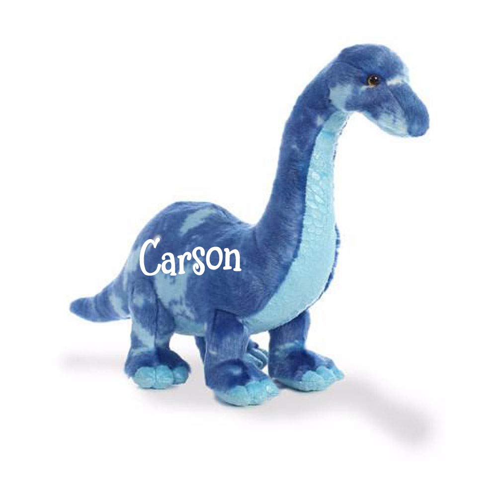 Knextion IncKnextion Inc Dinosaur Stuffed Animal Toy Blue Brachiosaurus Dino 15 Inch Plush Soft Keepsake Gift Personalized with Custom Name