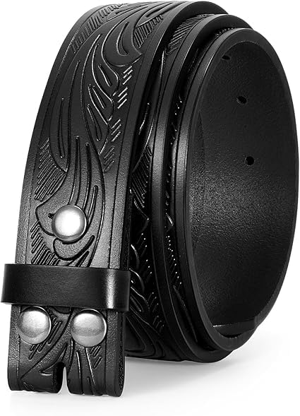 Western Belts for Men, Genuine Leather, Cowboy Belt Strap, Country Western, for Jeans, without Buckle