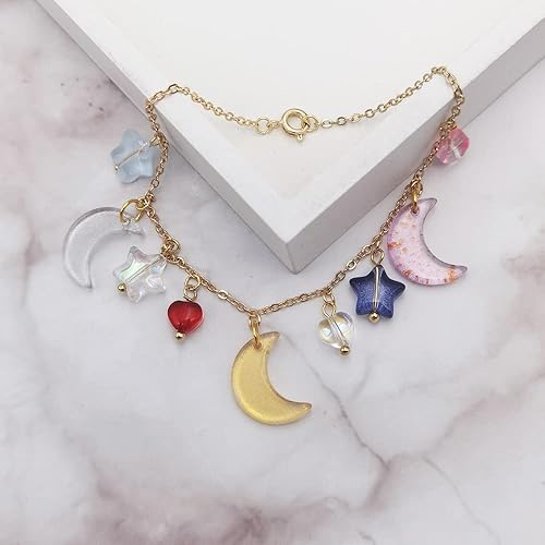 Miniatura 3 de INSPIRELLE 100 cuentas espaciadoras de cristal con forma de corazón para hacer joyas, pulseras, collares, 0.236 pulgadas