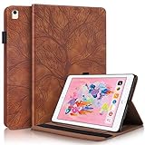 Succtop iPad 2018 6. Generation Hülle, iPad 2017 5. Generation Hülle, iPad Air/Air 2 PU Lederhülle mit Auto Schlaf/Wach Funktion für Apple iPad 9.7 Zoll 2017/2018 iPad Air/iPad Air 2 Braun