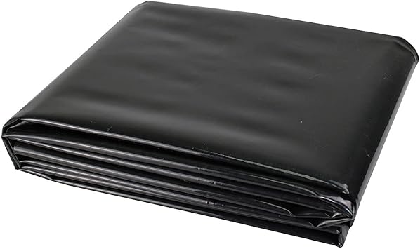 Image UHEKC Pond Liner Black Heavy Duty 100% Waterproof Foldable Pond Lining, for Koi Pond, Landscaping Rubber Liner, Multiple Sizes (Color : Black, Size : 10x15m)
