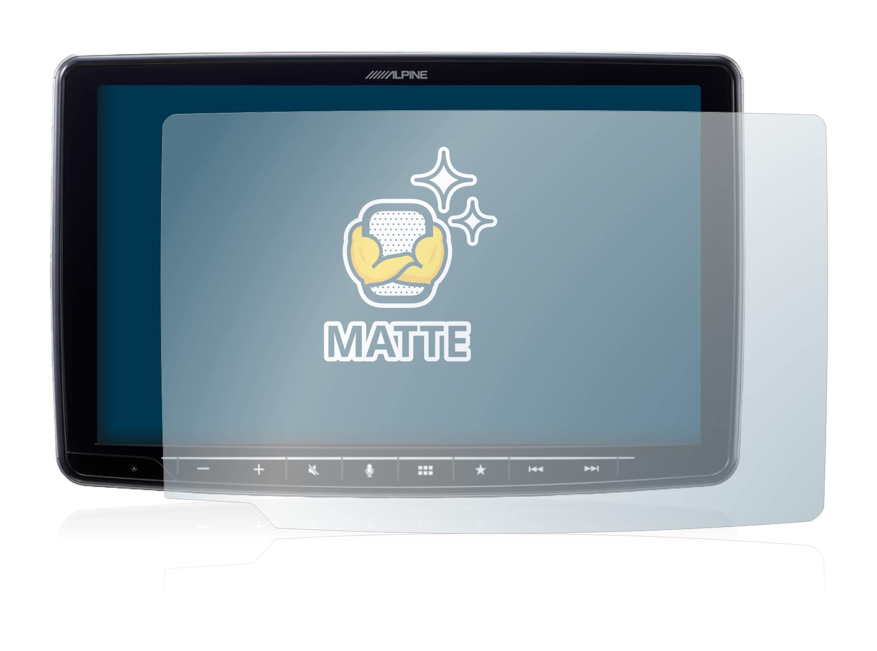 BROTECT Entspiegelungs-Schutzfolie Für Alpine ILX-705D – 2 Stück, Matte Anti-Reflex Folie, Anti-Fingerprint