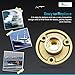 MARINE CITY Golden Brass Drain Plug, Polished, Durable, Rust-Resistant, Fits 1 Inch Diameter Hole, 1/2-Inch NPT, Corrosion-Proof for Boats, Yachts, Kayaks & More (Pack of 1)