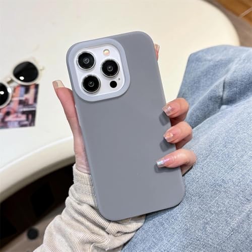 Coque iPhone 13 antichoc en silicone liquide gris foncé de protection