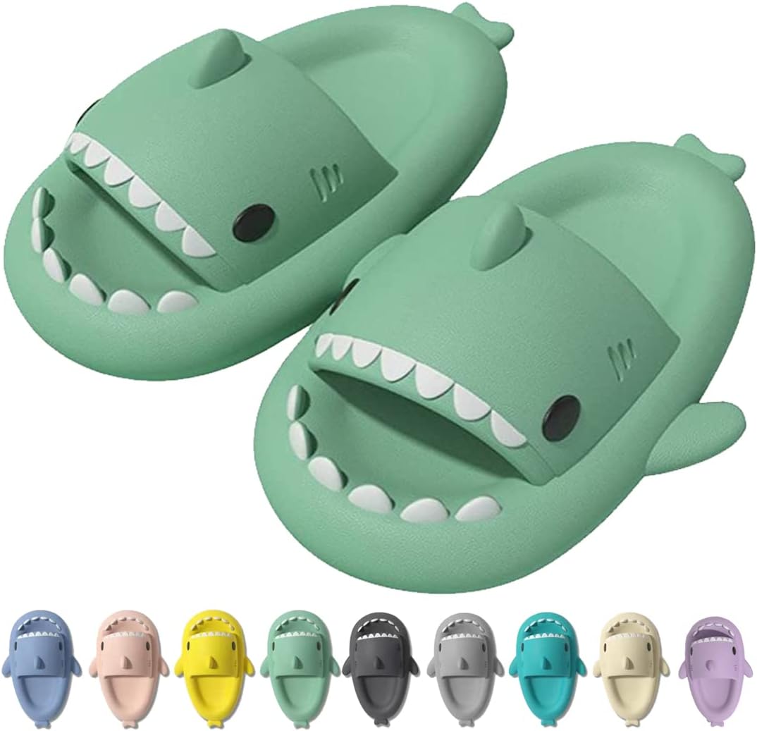 Simoda Cloud Shark Slides, Hai ev ayakkabısı, kaymaz, açık parmak kısmı