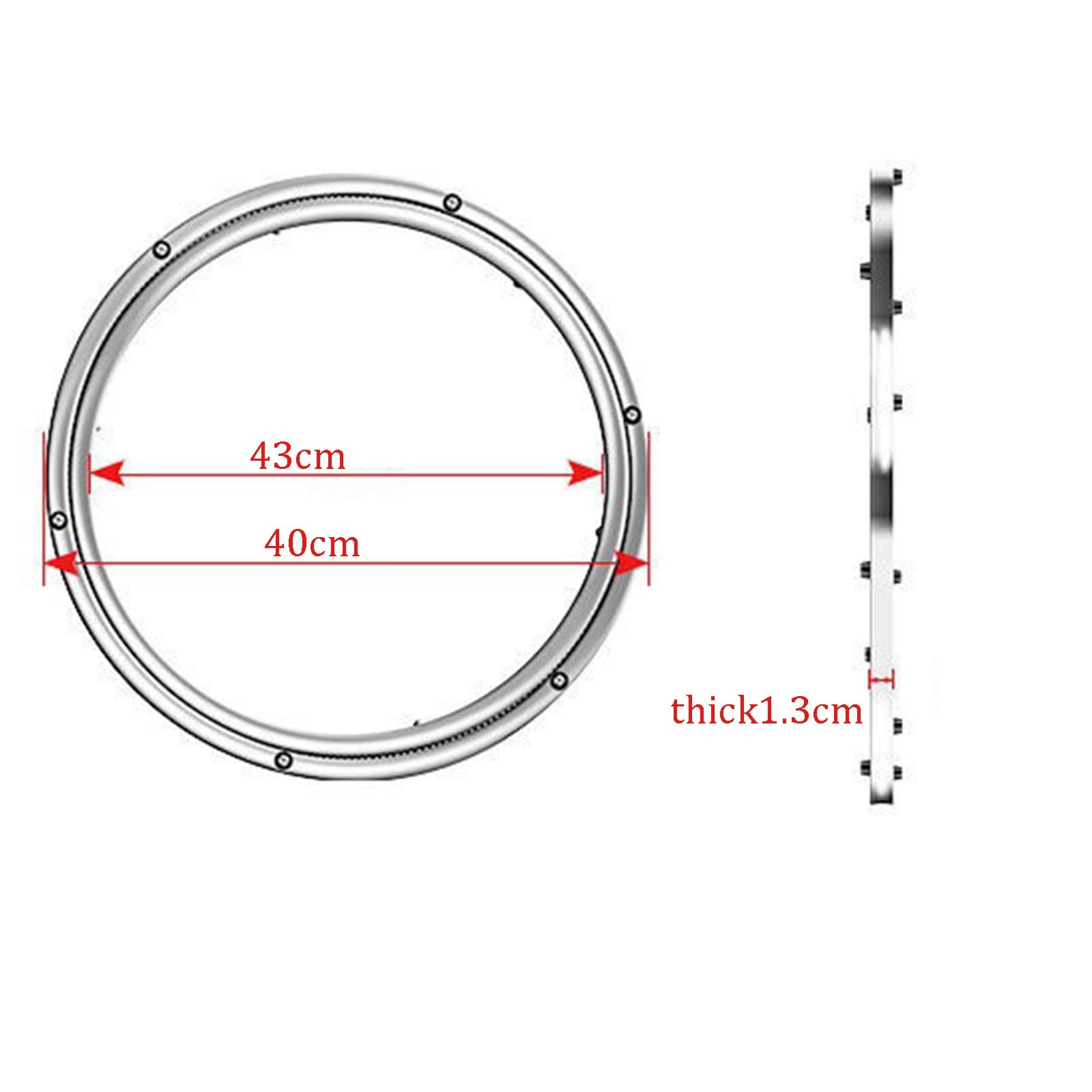 Drehmechanismus for runde Tische, zweireihiges Kugellager aus Edelstahl, kompatibel mit Drehtellern aus Massivholz und .(40cm)
