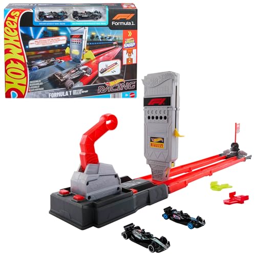Hot Wheels Set de Pista Grid Start de Fórmula 1 y 2 Coches