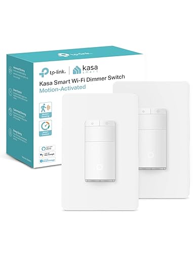 Kasa Smart Interruptor de sensor de movimiento interruptor de luz de atenuación un solo polo necesita cable neutro Wi-Fi de 24 GHz compatible con