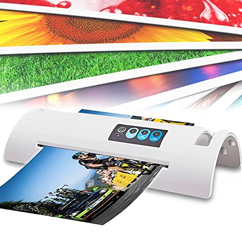 KRUZZO Plastificatrice elettrica, plastificatrice Portatile A3 A4 a Freddo/Caldo, Riscaldamento...