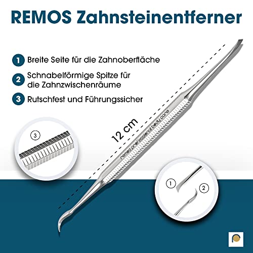 REMOS Zahnsteinentferner 2 in 1 Zahnpflege, für Hund, Katze & Menschen geeignet