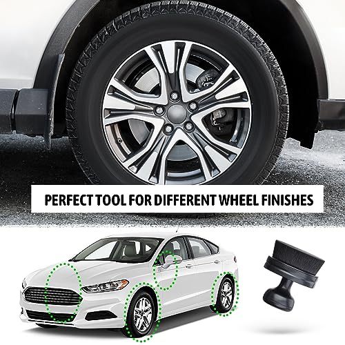 BABYSHEEP Car Tire Shine Applicator,Vegan Tire Shine Brush with Stand for Auto Detailing Cleaning Service (Black) - Image 6