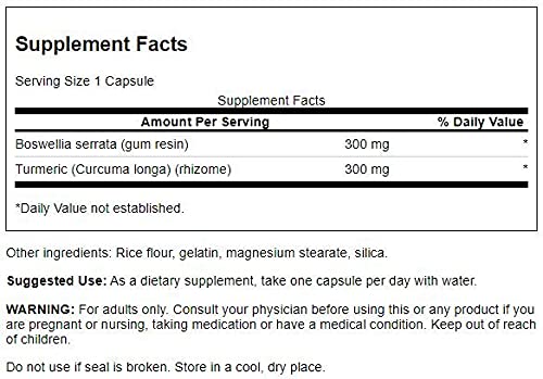 Swanson Full Spectrum Boswellia And Curcumin 60 Capsules(Packing May Vary) #TOP1