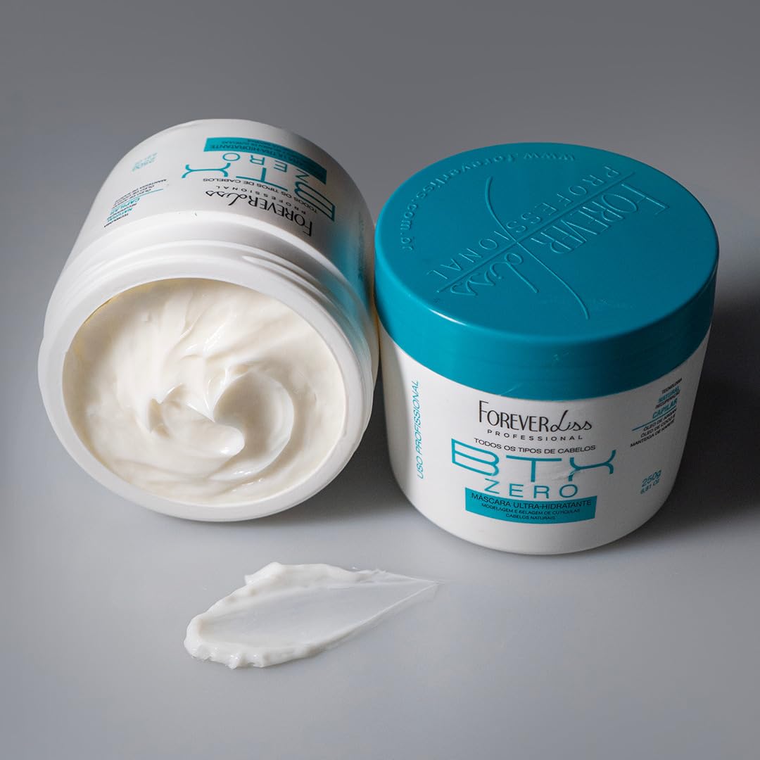 Forever Liss Professional «BTOX Orgânico» Crema alisadora para el cabello, alisado perfecto y natural, con aceite de argán, coco y manteca de karité, 250 g