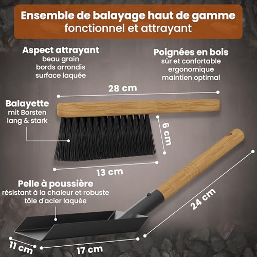 Seau à cendres en acier noir pour vider le poêle proprement et sans risque - 5