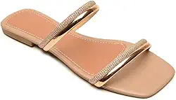 Sandália Rasteirinha Feminina com Strass Confortável Fashion Verão