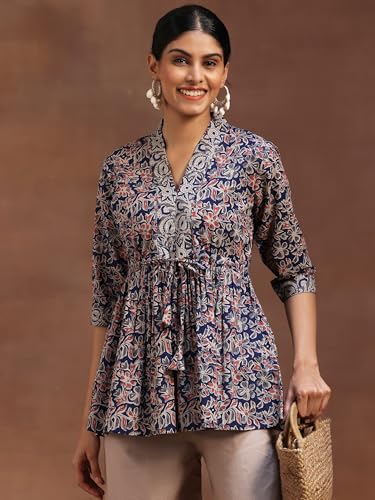 Image of Libas Printed Cotton A-Line Kurti