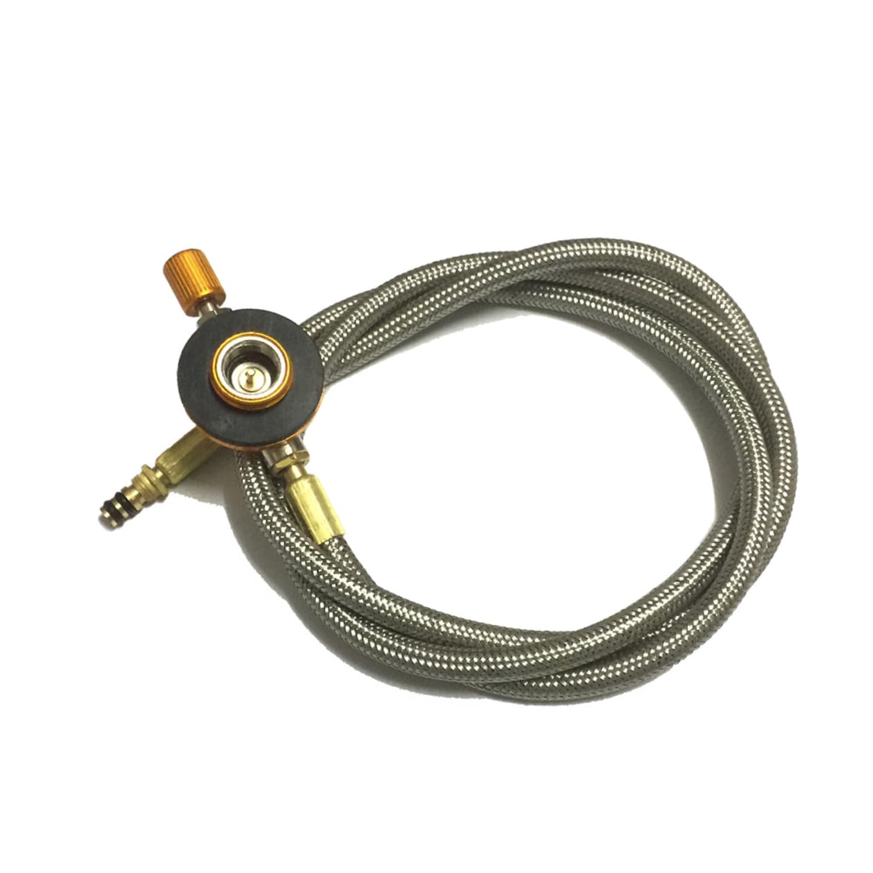 Didiseaon Vanne De Conduit De Brûleur De Camping Split 30 Cm en Métal Solide, Valve Flexible pour Cuisinière à Gaz, Accessoire pour Randonnée Et Activités Plein Air