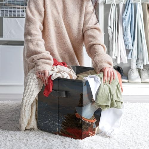 Cube de rangement pliable armoire dressing et bac à jouets imprimé - 7