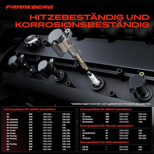 6x Zündspule Zündmodul für 3er 5er 7er E36 E39 E46 8er Z3 Z8 R-a-n-g-e R-o-v-e-r III ZS ZT 75 1993-2005 12131703228
