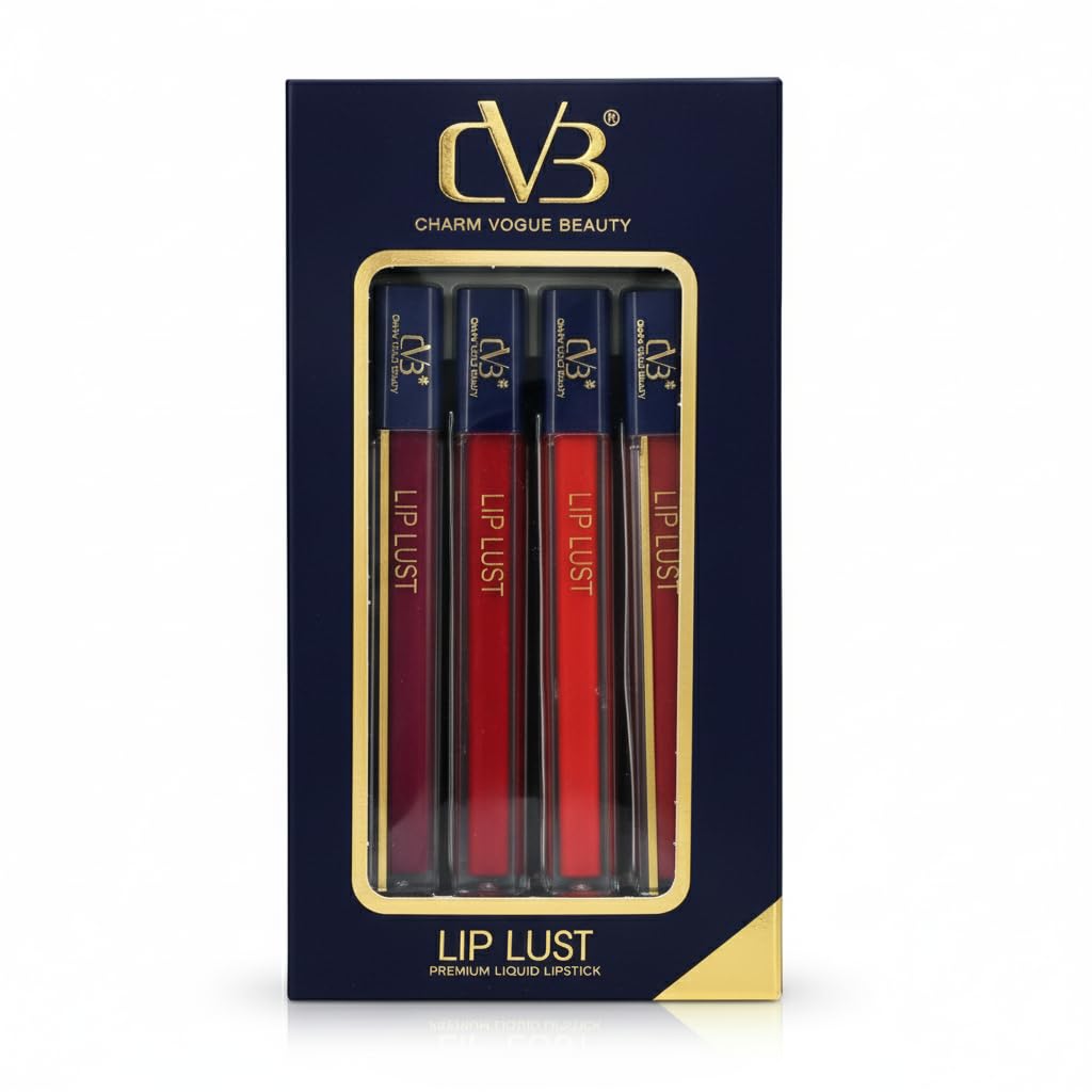 CVB Lip Lust Premium Liquid Lipstick Full Set | Long-Lasting Matte Finish | Waterproof & Smudge-Proof | Set of Multiple Shades | High Pigment Lip Color for Women, C-600-picture-44