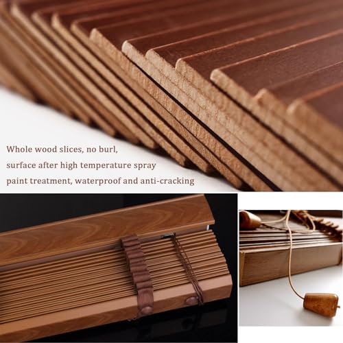 Persianas venecianas de madera con listones de 50 mm para ventanas de hogar y dormitorio 5