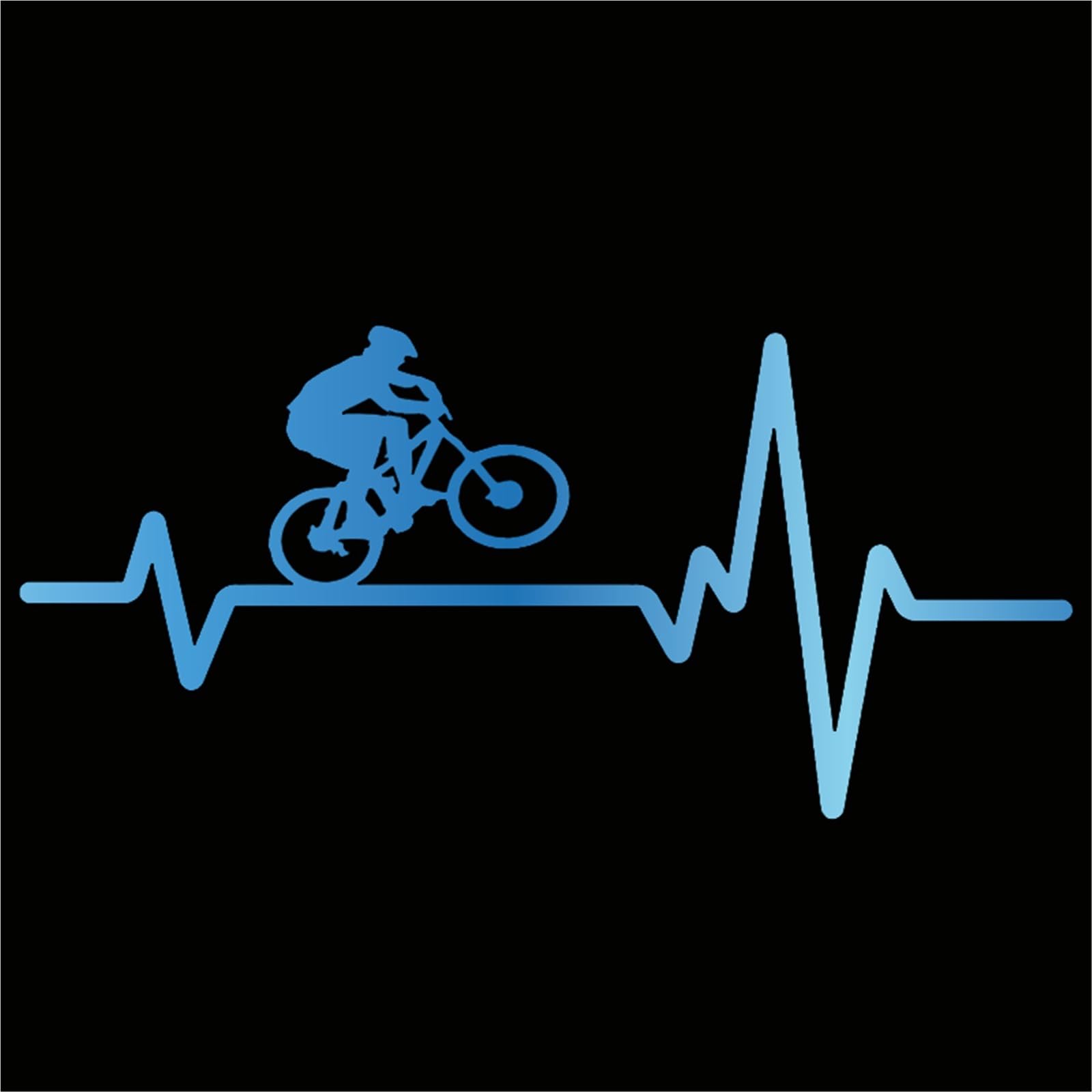 HAfgDJ Motorcycle Car Sticker Cycling Mountain Bike Helmet Heartbeat Stickers and Decals Funny Stickers On Car Styling Creative