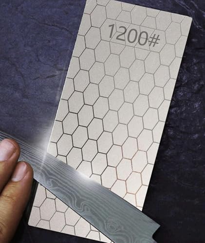 Image of Diamond Sharpening Stone, Sharpening Stone, 1200 Grit Honeycomb Surface Whetstone for Kitchen Knives and Tools, Efficient Sharpening and Honing, Compact Storage Solution