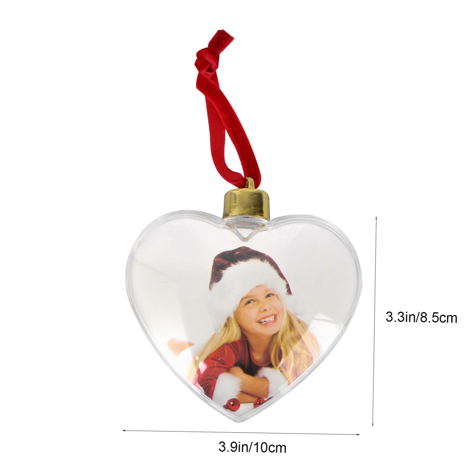 Holibanna Colgantes DIY para Fotos Transparentes de Plástico 6 Piezas Corazón 8,5 Cm Decoración de Fiesta Manualidades Colgantes para Adornos y Marcos de Fotos Personalizados
