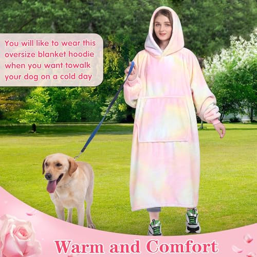 Waitu Tragbare Decke, Sweatshirt, Geschenke für Damen und Herren, super warme und gemütliche Decke, Hoodie… – Ansicht 5