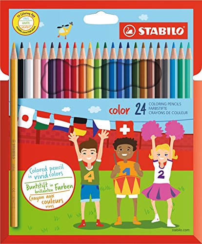 STABILO Color - Lápiz de color escolar - Estuche de 24 colores