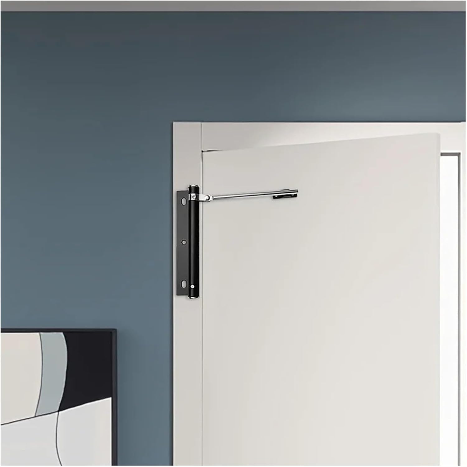 1PCS Silent Adjustable Stainless Steel Automatic Door Closer - Rust-Proof, Foldable Design for Home and Office Use(Style E)