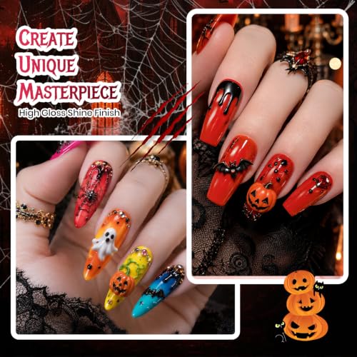 Image of Beetles Halloween Gel Nail Polish Set - Sunstripe, Fall Gel Nail Polish Set