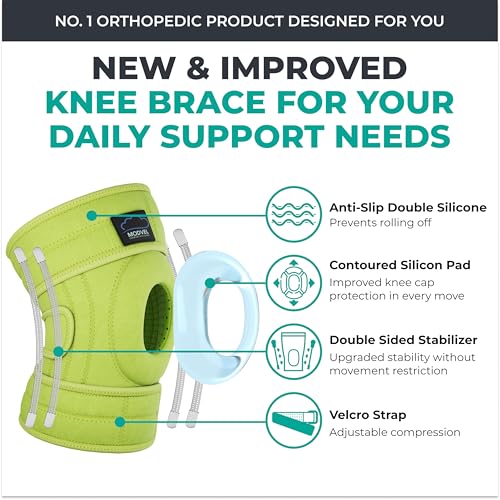 Image of Modvel ELITE Knee Brace for Men & Women - Patella Gel Pads & Side Stabilizers for ACL, Meniscus Tear, Arthritis & Injury Recovery - Maximum Support for Running, Sports & Joint Pain Relief