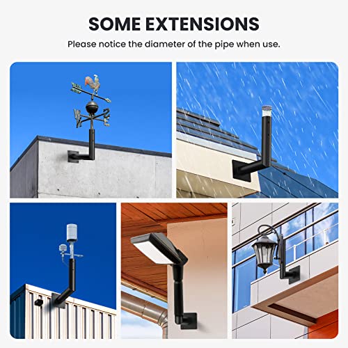 Ueevii Universal Wireless Bridge Bracket Mount/3.8Cm Diam Wall-Mounted Mount/Sturdy And Durable/Wildly Used On Outdoor Wireless Bridge,Access Point And Other Scenarios/2-Pack #TOP6