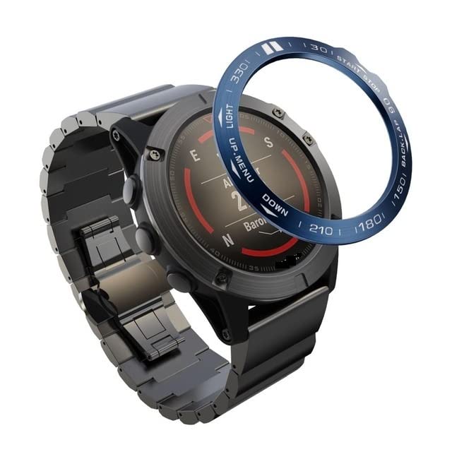 Lunette pour Garmin Fenix 3 et 5X en agate protection anti-rayures cadre de style