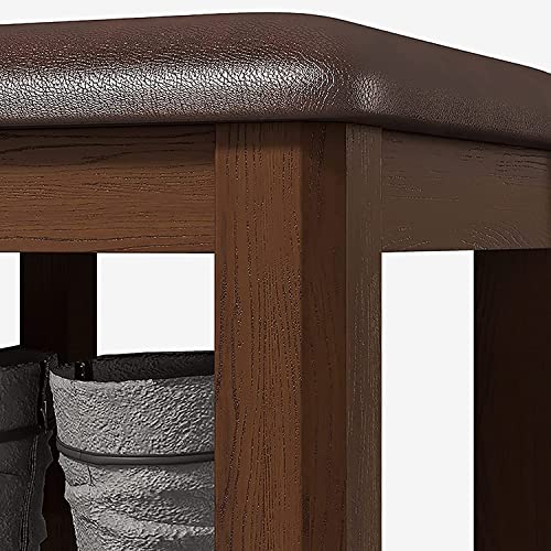Armoire à chaussures type banc avec étagère réglable en hauteur intégrée - 6
