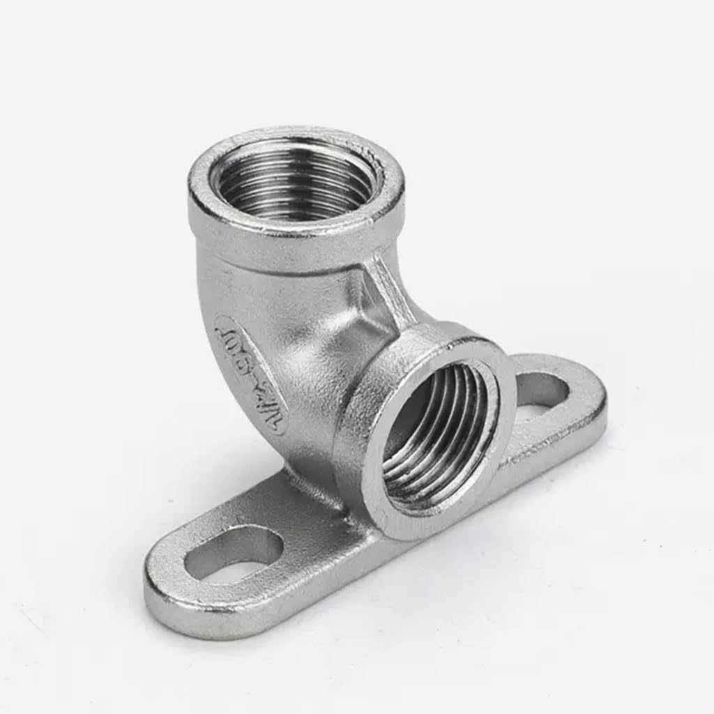 Stainless Steel Pipe Fittings,Stainless Steel Elbow,304 Stainless Steel 90° Elbow with Seat, 1/2 "3/4" Internal Thread 90 Degree Elbow Butt Joint for Pipe Fittings, 1PCS(DN15)(DN15)