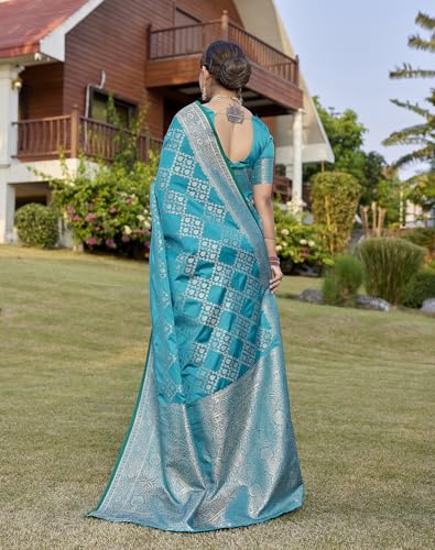 Image of Yashika Women's Pure Kanjivaram Silk Saree Soft Banarasi Style Wedding With Blouse Piece | Saree For Women | New Sari