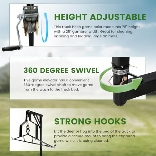 ECOTRIC Truck Hitch Deer Hoist