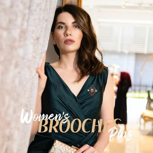Image of Vintage Brooch Pin for Women Girls Baroque Retro Gold Cross Brooch Accessories Elegant Austrian Crystal Rhinestone Brooch Pin Dress Coat Sweater Suit Party Wedding Gifts Victorian Bridal Jewelry