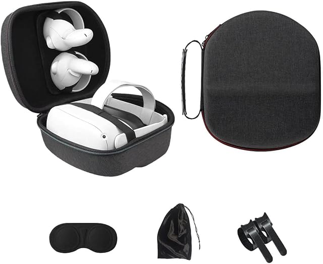dethinton for Oculus Quest 2 Case, Travel Case for Oculus Quest 2 All-in-one VR Gaming Headset and Controllers Includes Multiple Oculus Quest 2 Accessories (Black)