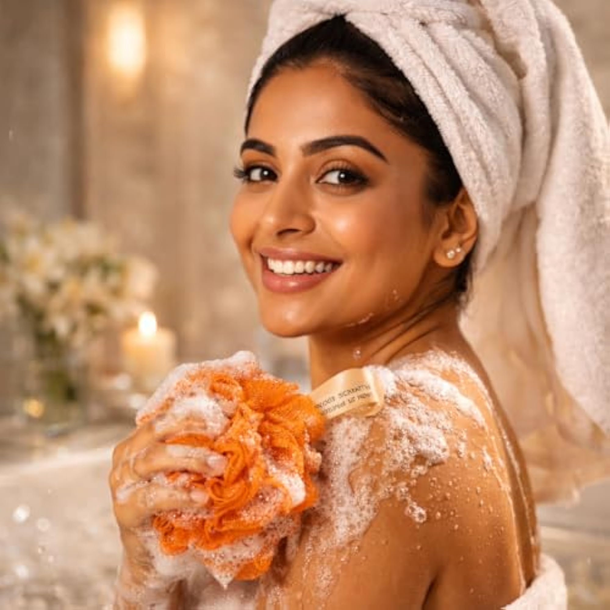 Loofah for Bathing, Ultra Soft & Non-Scratch, Large Size