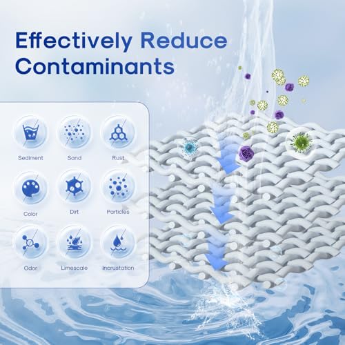Image of ICEPURE 10 Micron 10 inch*4.5'' Whole House Sediment String Wound Water Filter Replacement filter for 84637, WPX5BB97P, PC10, 355214-45, 355215-45, WP10BB97P, WP5BB97P, 3 PACK