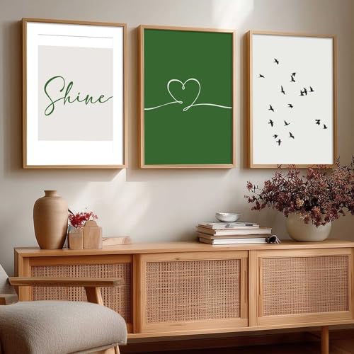 Image of HOTHOUSE Home Decor Abstract Painting Decorative Modern Wall Art poster With Frame For Living Room Bed Room Hotel Wall Decor Digital Reprint Set of 3 (10X13 inch)