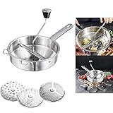 LIEFERUMFANG: 1x Passiermühle, 3x auswechselbare Lochscheiben von grob bis fein zum schnellen und einfachen Pürieren.