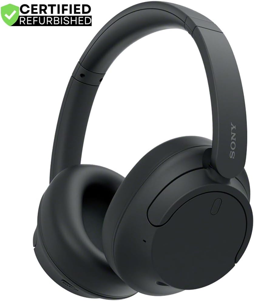 Sony (Refurbished WHCH720N/B Wireless Noise Cancelling Headphone Black Bundle with 2 YR CPS Enhanced Protection Pack (Renewed)