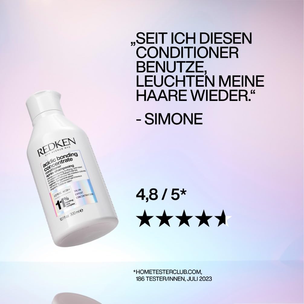 Redken | Pflegeset für Schutz vor Farbverlust, Konzentrierte All-In-One Formel, Acidic Bonding Concentrate Shampoo 300 ml & Conditioner 300 ml